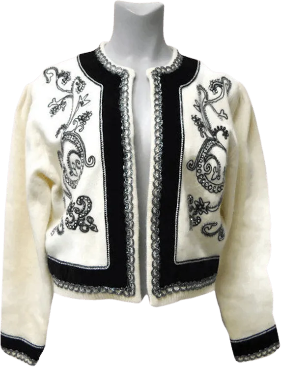 00's Open Front Wool Bolero Cardigan by Magnolia