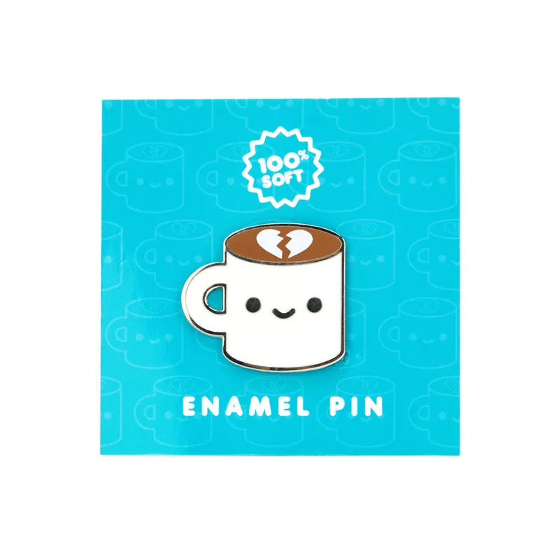 100% Soft - "Broken Heart Coffee" Enamel Pin