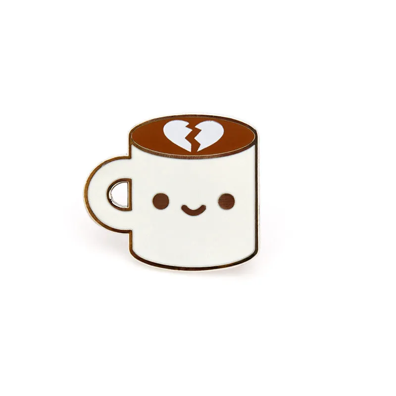 100% Soft - "Broken Heart Coffee" Enamel Pin