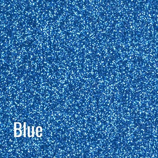 12" Blue Siser Glitter Heat Transfer Vinyl (HTV)