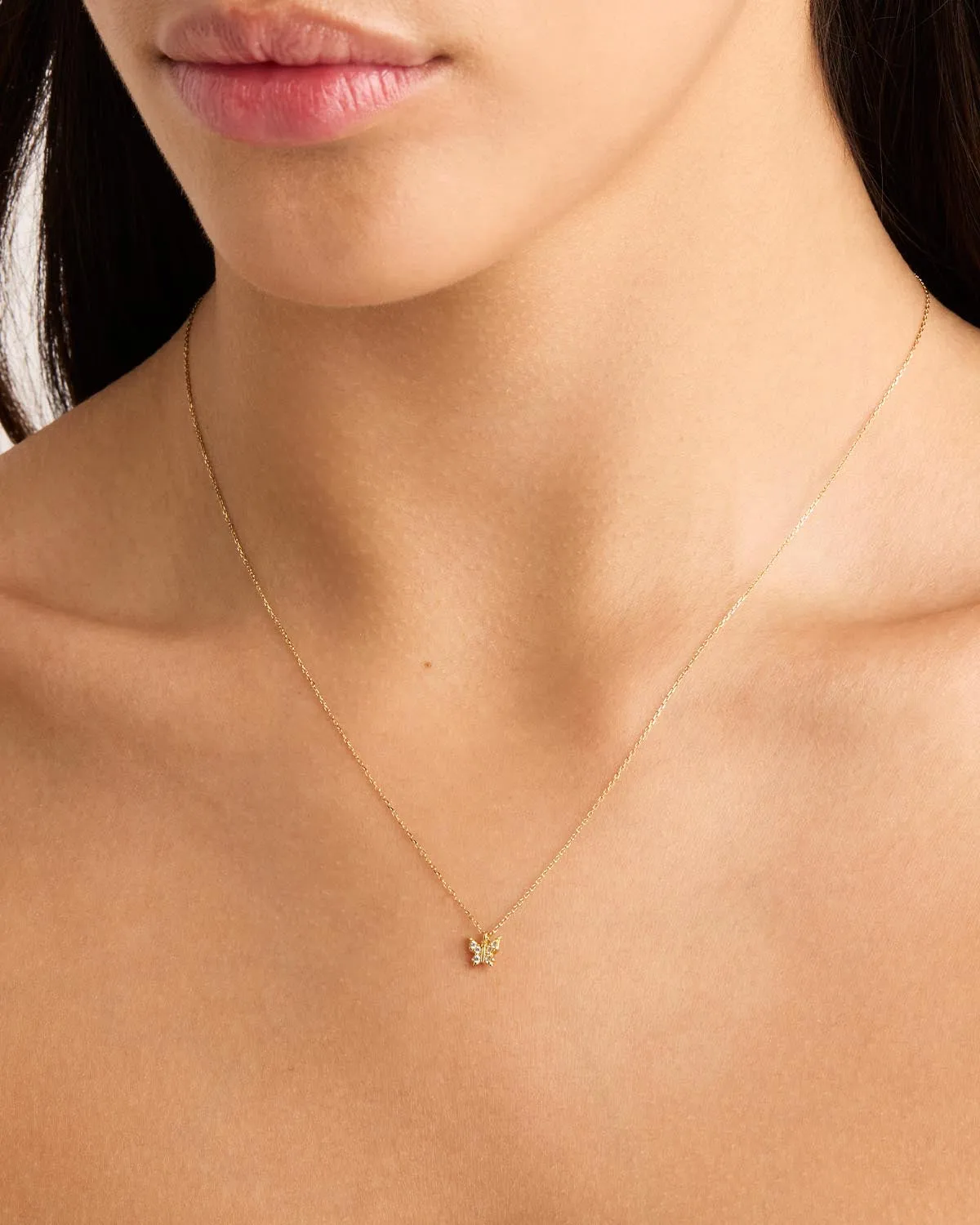 14k Solid Gold Fly With Me Necklace