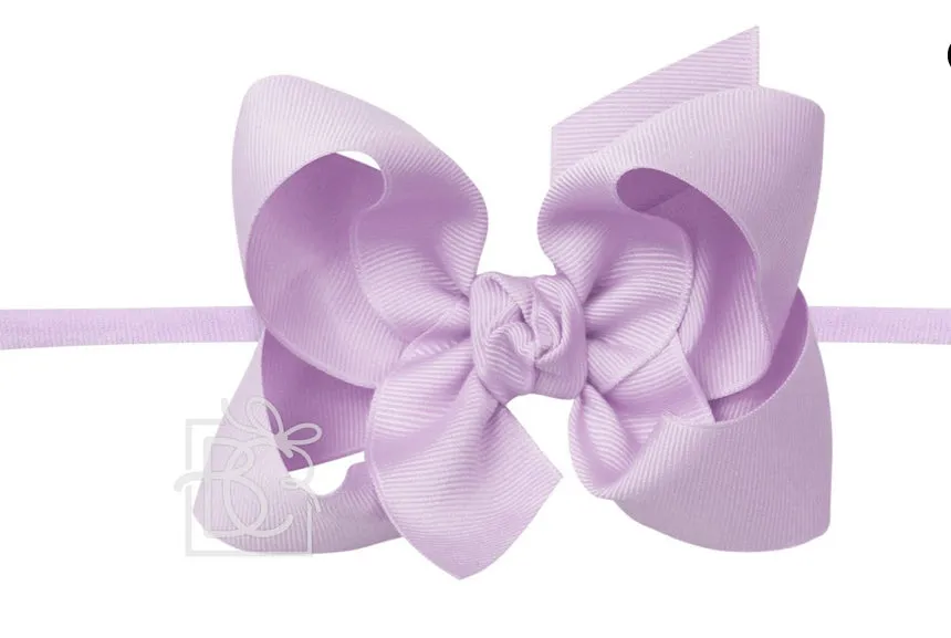1/4″ Pantyhose Headband with Signature Grosgrain Bow