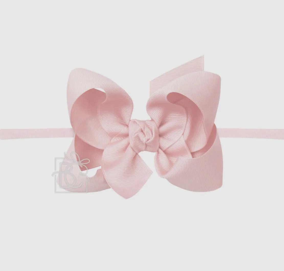 1/4″ Pantyhose Headband with Signature Grosgrain Bow