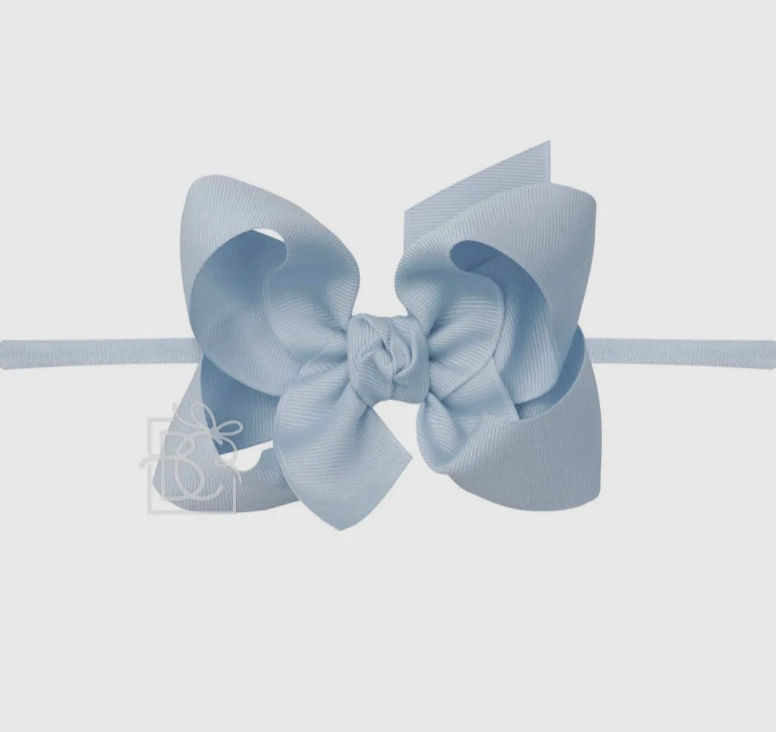 1/4″ Pantyhose Headband with Signature Grosgrain Bow