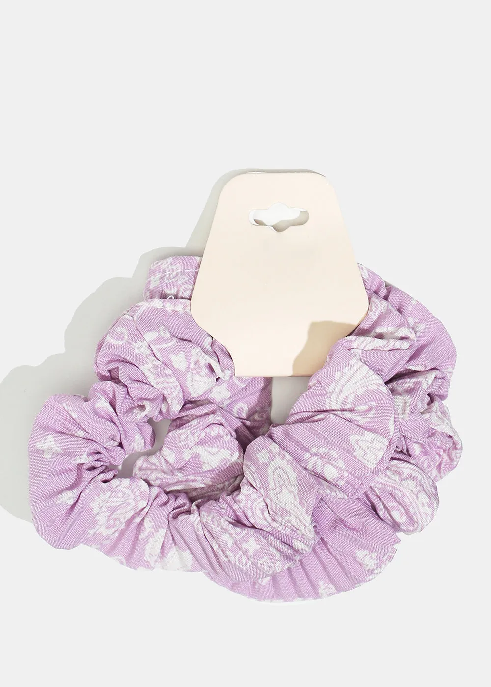 2-Piece Flower Print Scrunchies