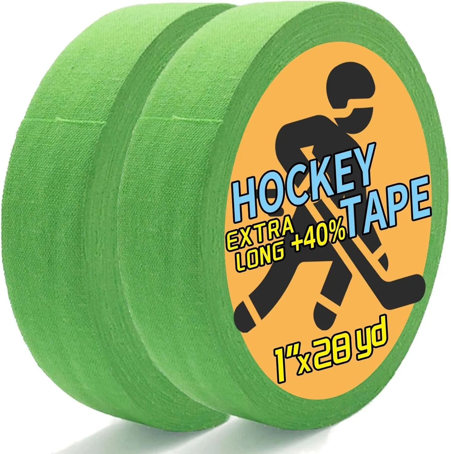 2 Rolls Hockey Tape, Multipurpose Cloth Tape Grip Tape for Lacrosse Stick, Baseball & Softball Bats, Rackets, Pullup Bars, Gardening Tools, Gym, Sports Handle