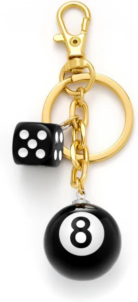 8 Ball Keychain Pool Ball Keychain Accessory Purse Charm Car Key Chain