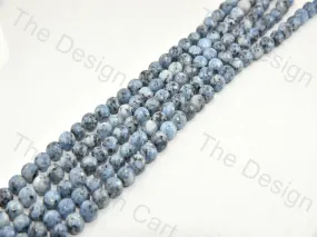 8 mm Blue Gray Black Rondelle Jade Quartz Stones