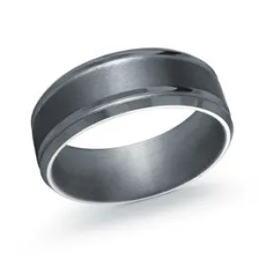 8MM Grey Tantalum Band, Size 10.0