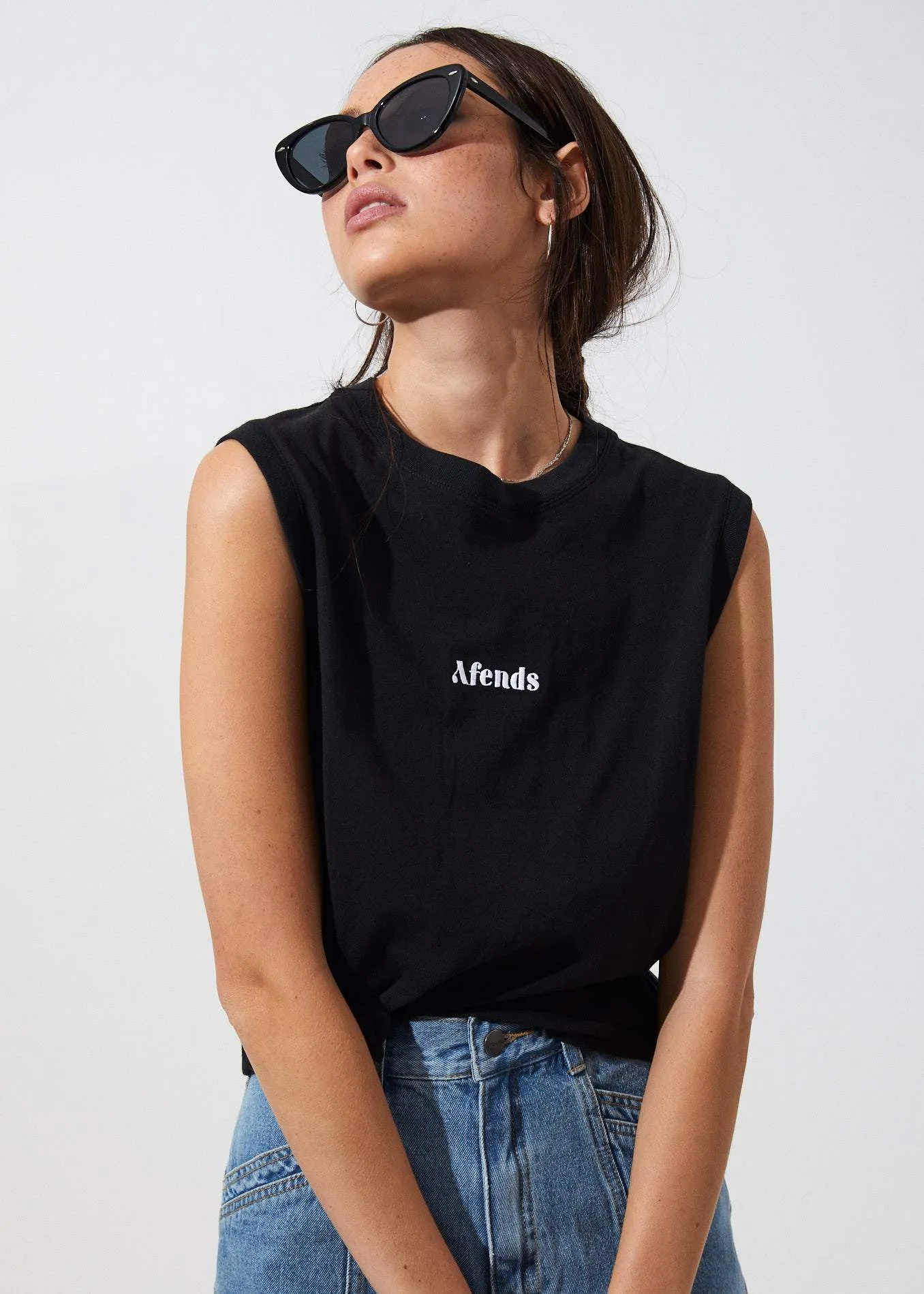 Afends Womens Baby - Retro Bandcut Tee - Black