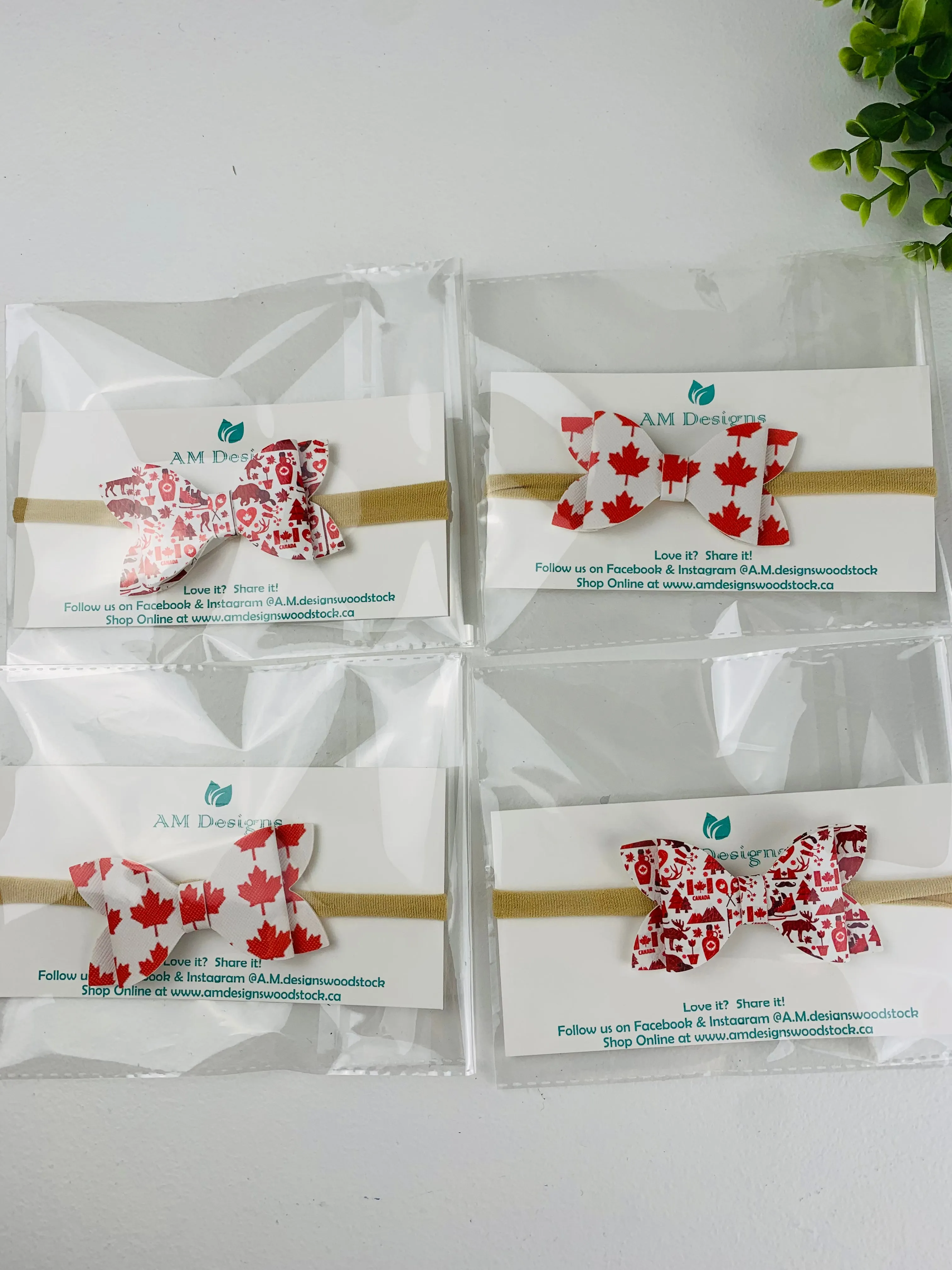 AM Designs, Headband Bows on Nylon Band
