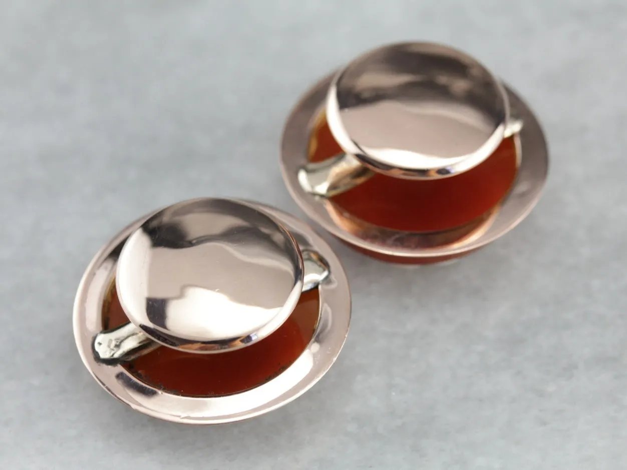 Antique Sardonyx Cameo Cufflinks