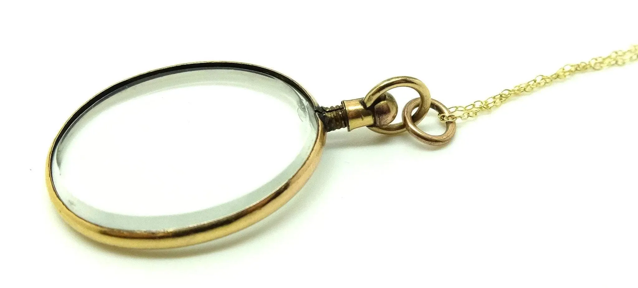 Victorian Antique Rolled Gold Glass Locket - Enhanced Title
