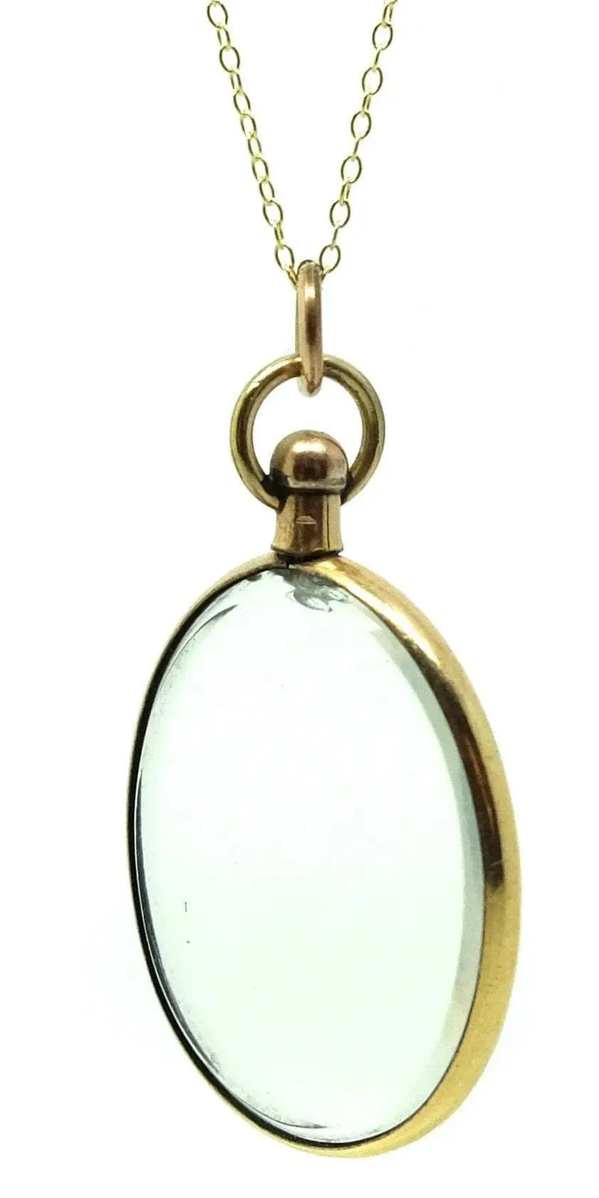 Victorian Antique Rolled Gold Glass Locket - Enhanced Title