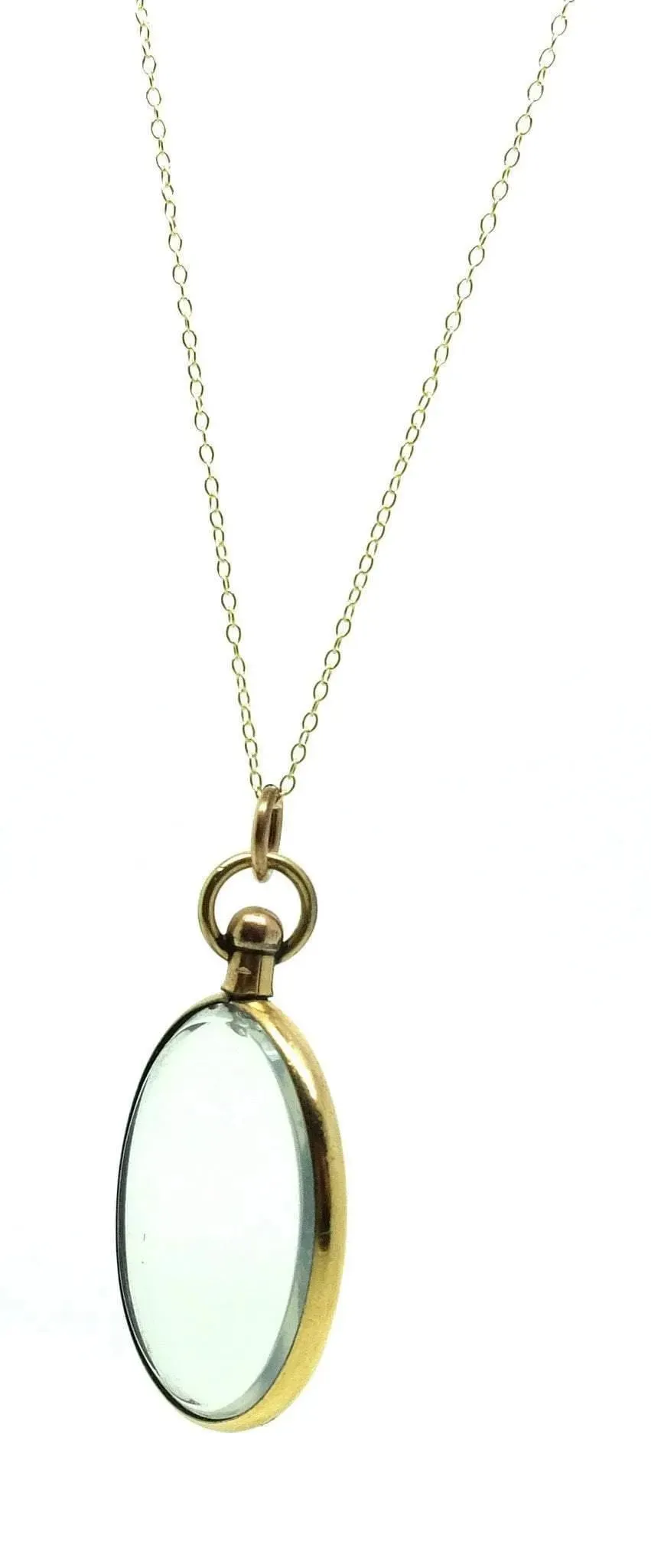 Victorian Antique Rolled Gold Glass Locket - Enhanced Title