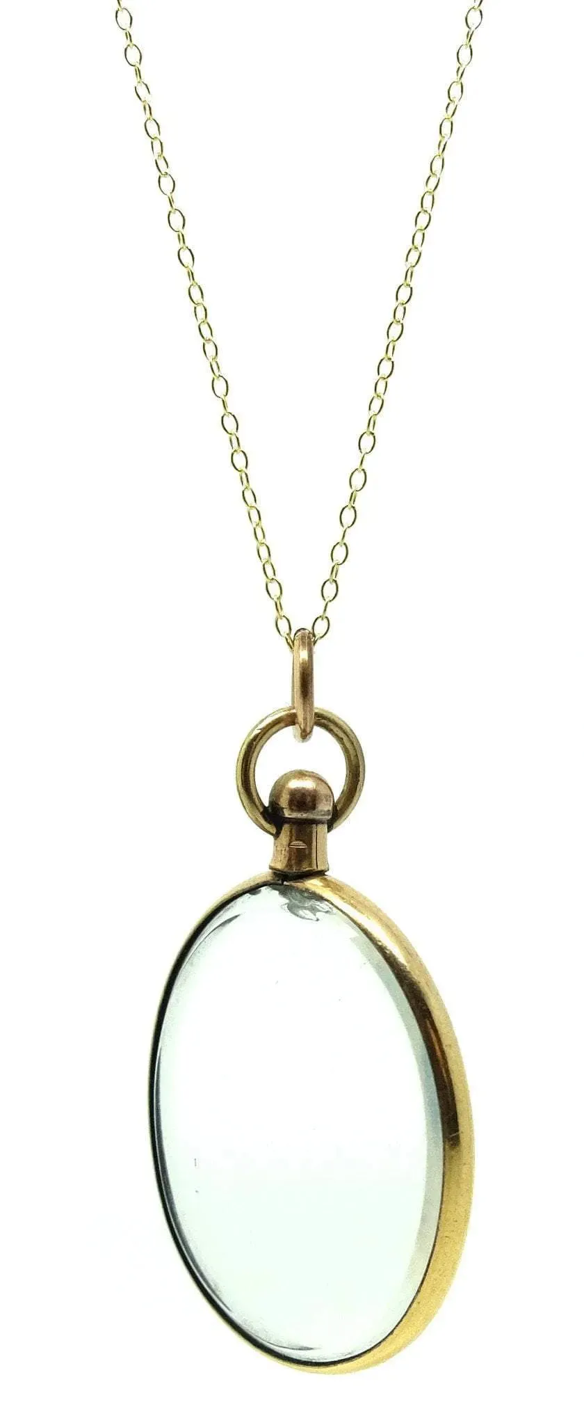 Victorian Antique Rolled Gold Glass Locket - Enhanced Title
