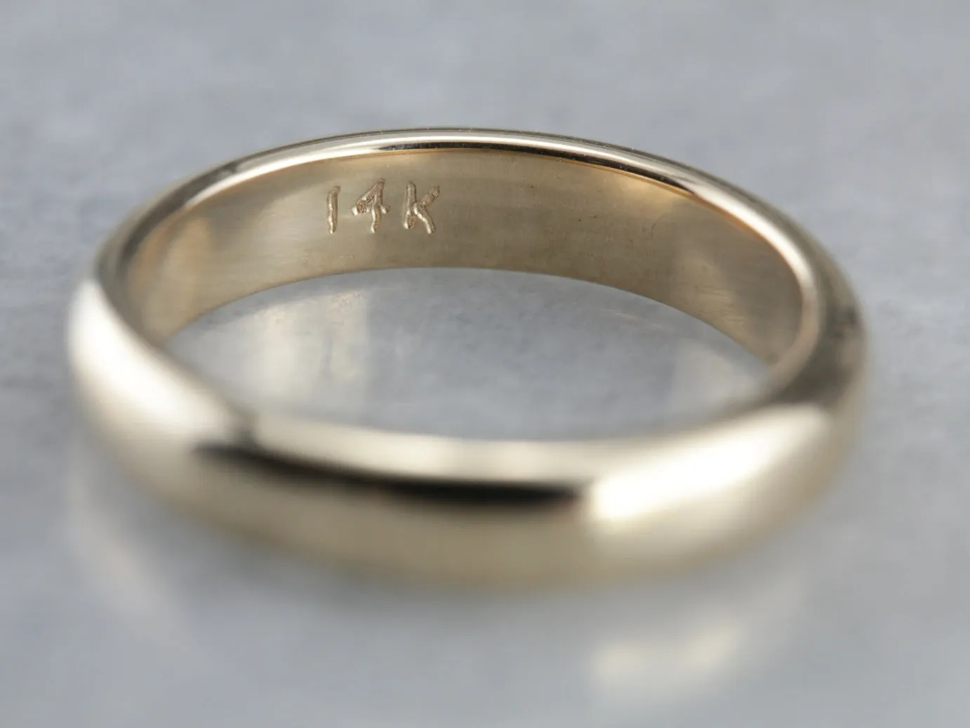 Antique Yellow Gold Plain Wedding Band