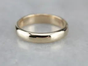 Antique Yellow Gold Plain Wedding Band