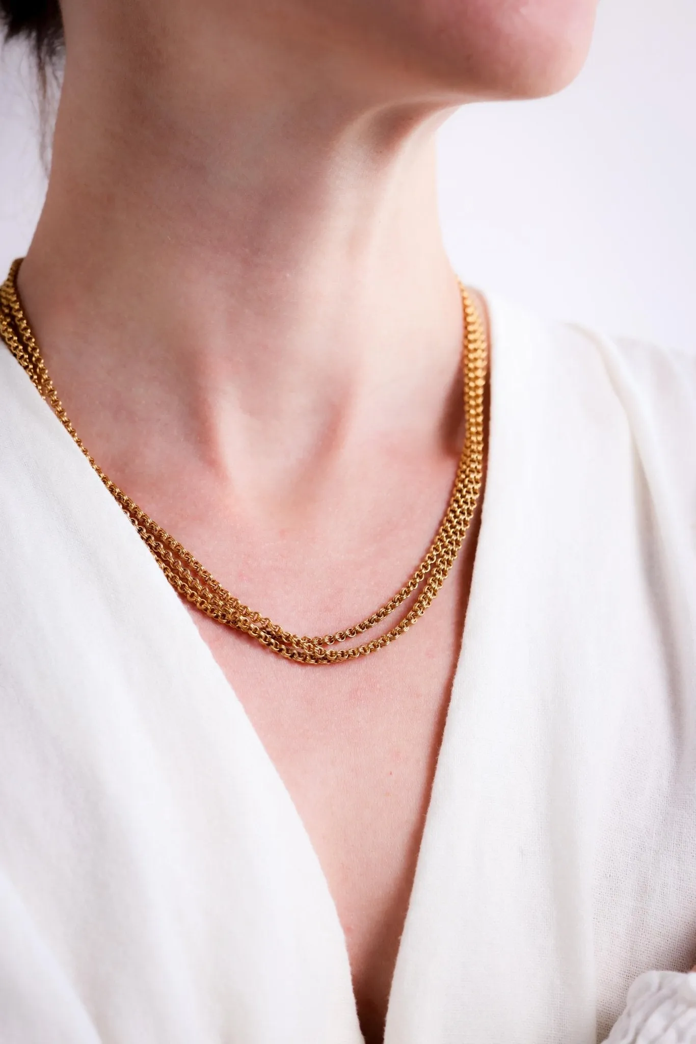 AntiqueFrench 18K Yellow Gold Necklace