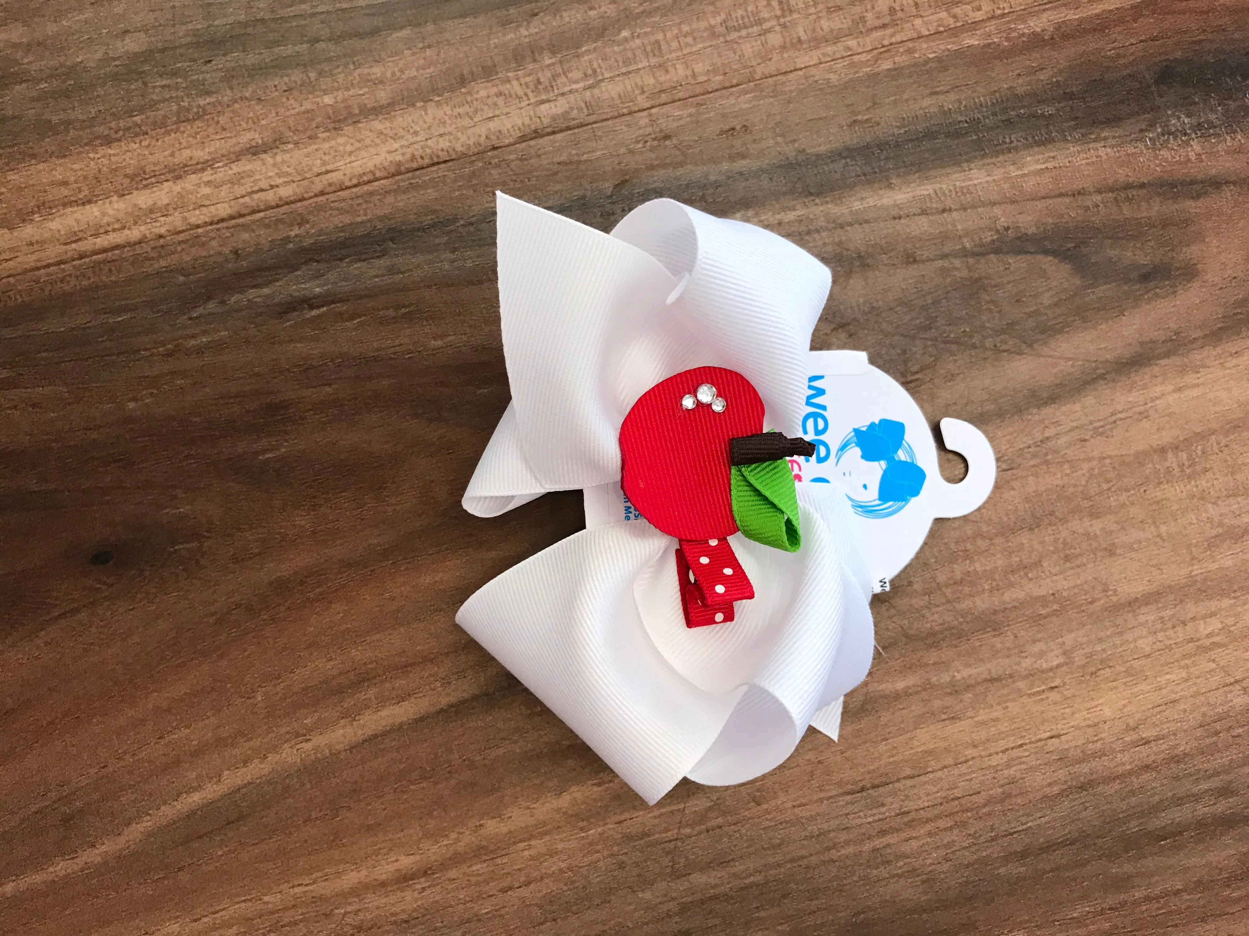 Apple Hair Bow Bows For Belles