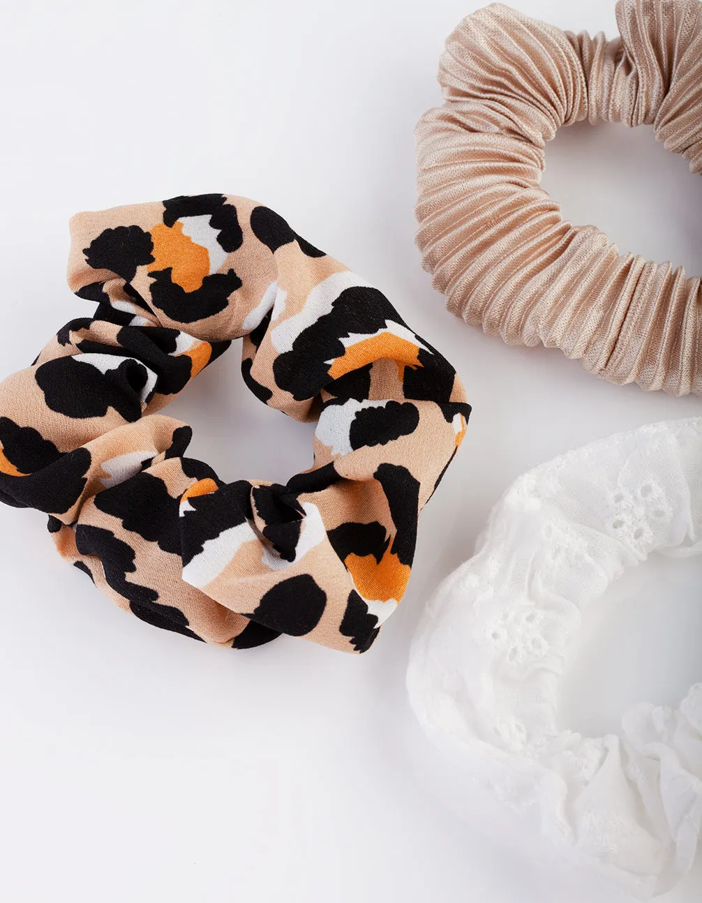 Assorted Neutral Scrunchie 3 Pack