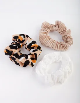 Assorted Neutral Scrunchie 3 Pack