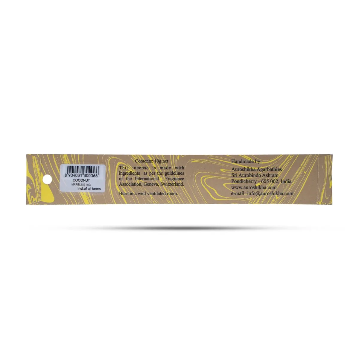 Auroshikha Premium Coconut Incense Sticks - 10g | Fragrant Agarbatti for Pooja Ceremony