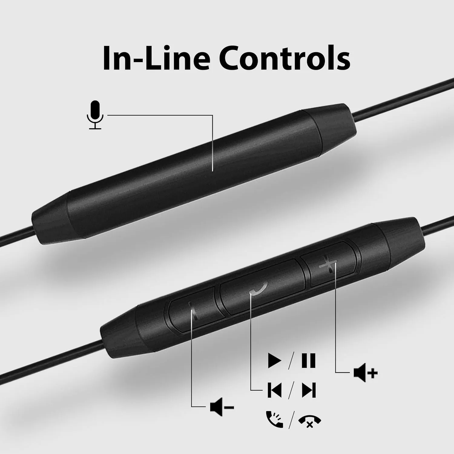 Avantree Resolve - 3.5mm AUX Wired Open-Ear Earbuds with Mic & Volume Control, Designed for Medium - Large Ears & Compatible with Traditional 3.5mm AUX Phones Tablets PC - Corded Headphones w/Earhook