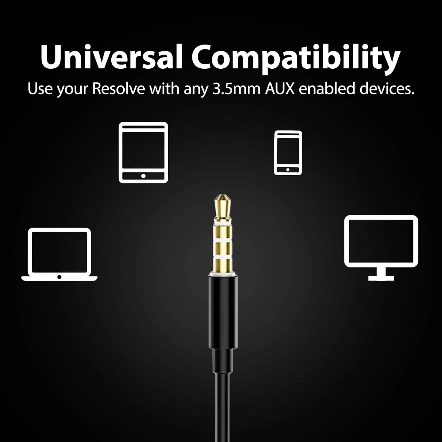 Avantree Resolve - 3.5mm AUX Wired Open-Ear Earbuds with Mic & Volume Control, Designed for Medium - Large Ears & Compatible with Traditional 3.5mm AUX Phones Tablets PC - Corded Headphones w/Earhook