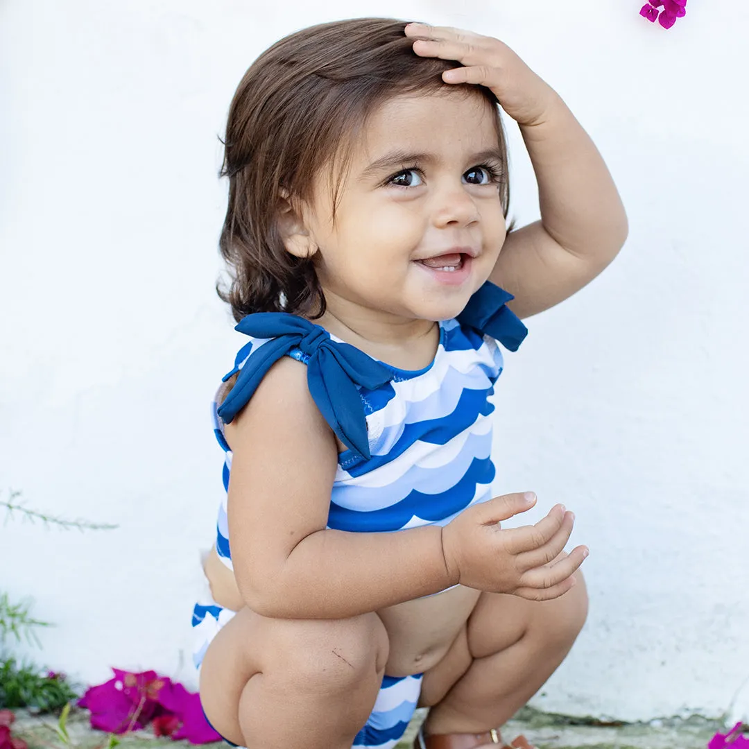Baby Girls Shelly Tankini - Ocean Waves