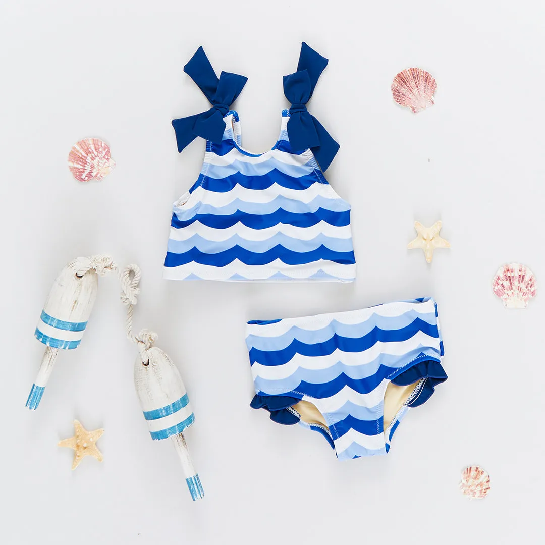 Baby Girls Shelly Tankini - Ocean Waves