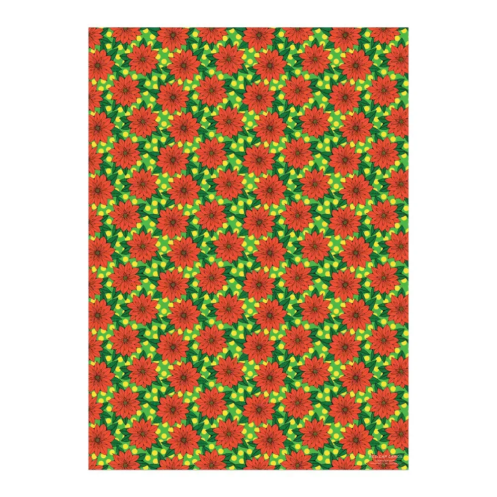 Big Pointsettia Gift Wrap