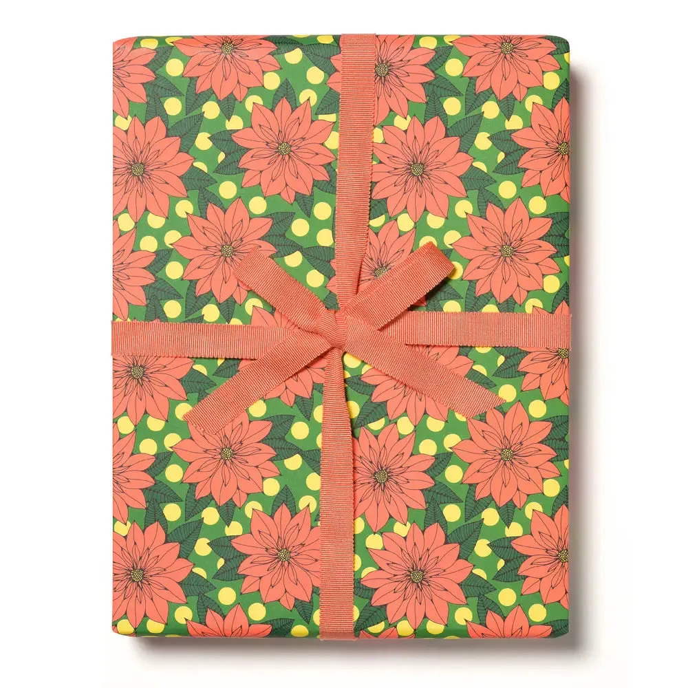 Big Pointsettia Gift Wrap
