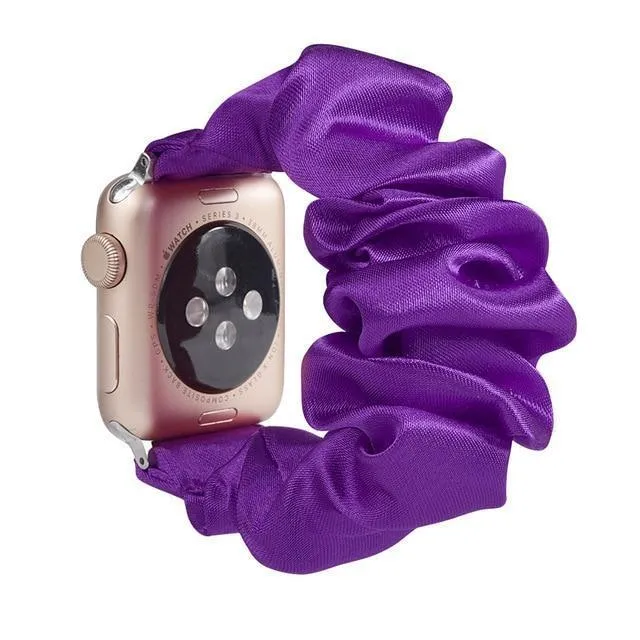 Bling shiny glitter pink striped, Apple watch 7 6 5 Elastic Watchbands