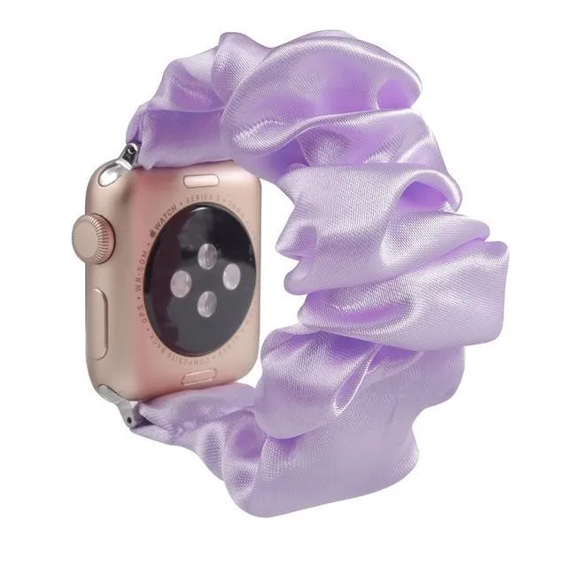 Bling shiny glitter pink striped, Apple watch 7 6 5 Elastic Watchbands