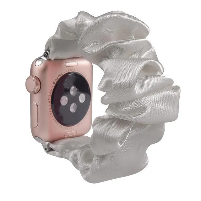 Bling shiny glitter pink striped, Apple watch 7 6 5 Elastic Watchbands