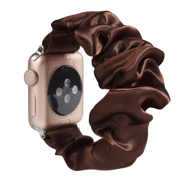 Bling shiny glitter pink striped, Apple watch 7 6 5 Elastic Watchbands