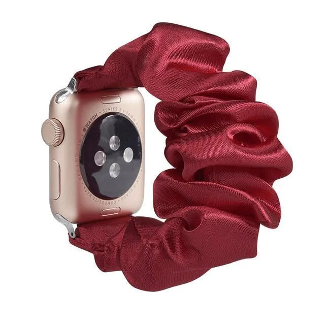 Bling shiny glitter pink striped, Apple watch 7 6 5 Elastic Watchbands