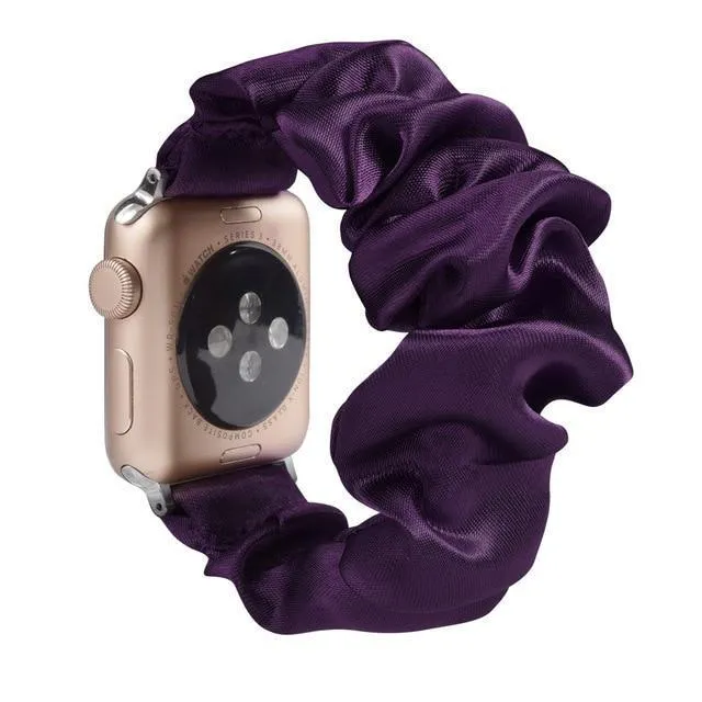 Bling shiny glitter pink striped, Apple watch 7 6 5 Elastic Watchbands