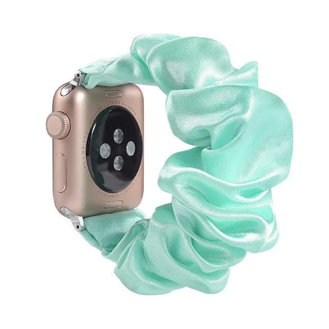 Bling shiny glitter pink striped, Apple watch 7 6 5 Elastic Watchbands