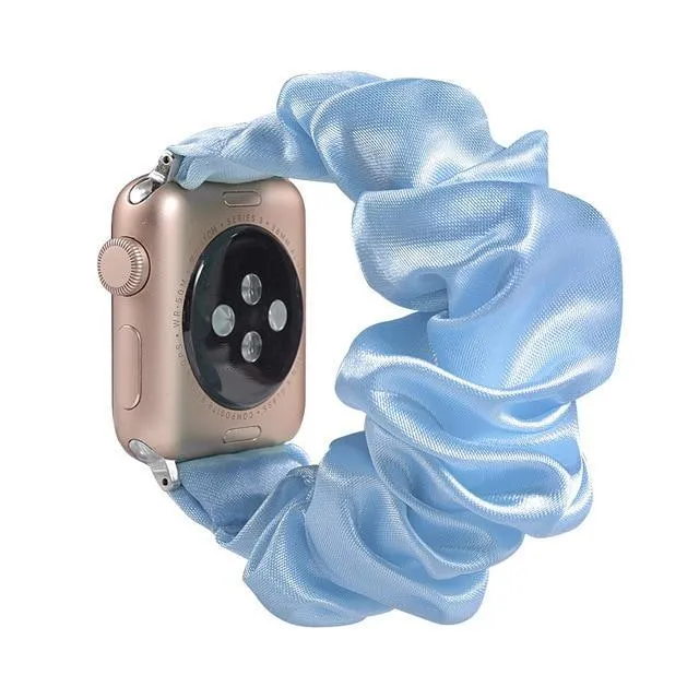 Bling shiny glitter pink striped, Apple watch 7 6 5 Elastic Watchbands