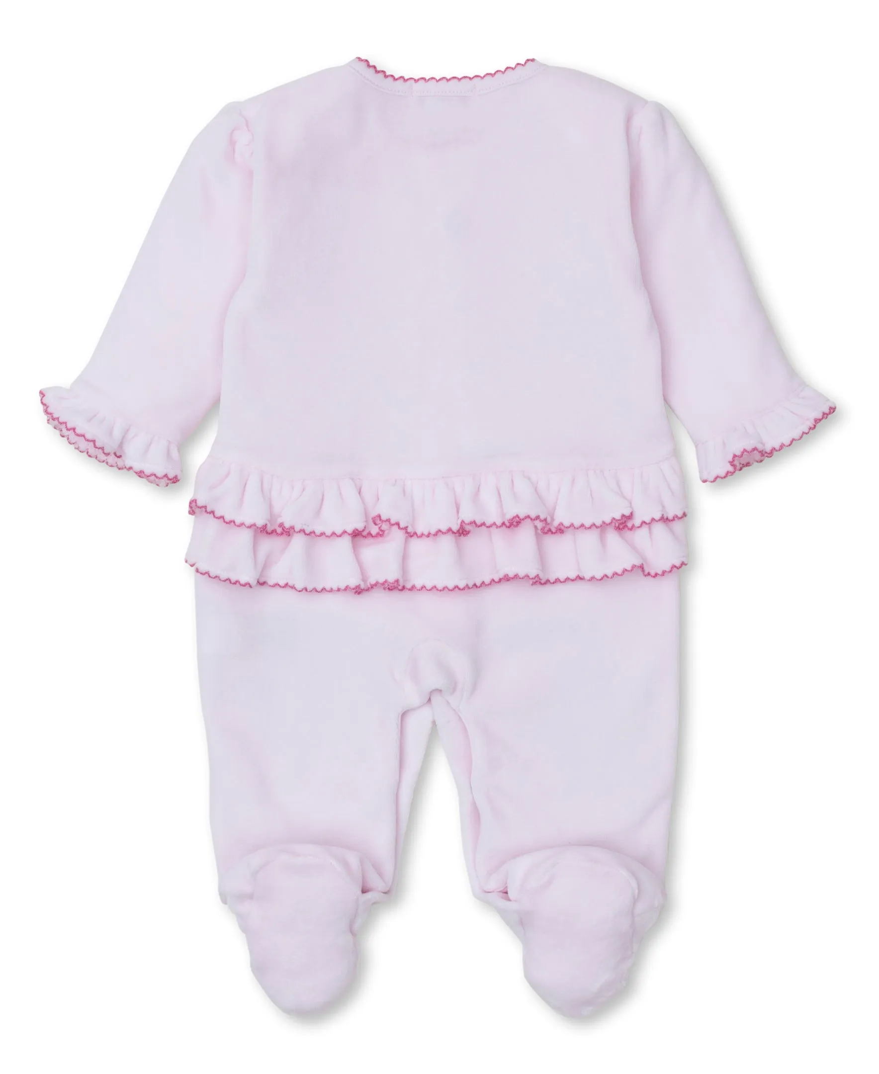 Blooming Bows Velour Footie