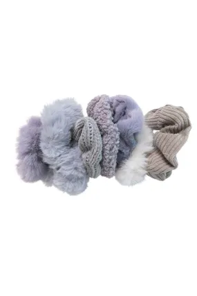 Blue Scrunchies Set of 7