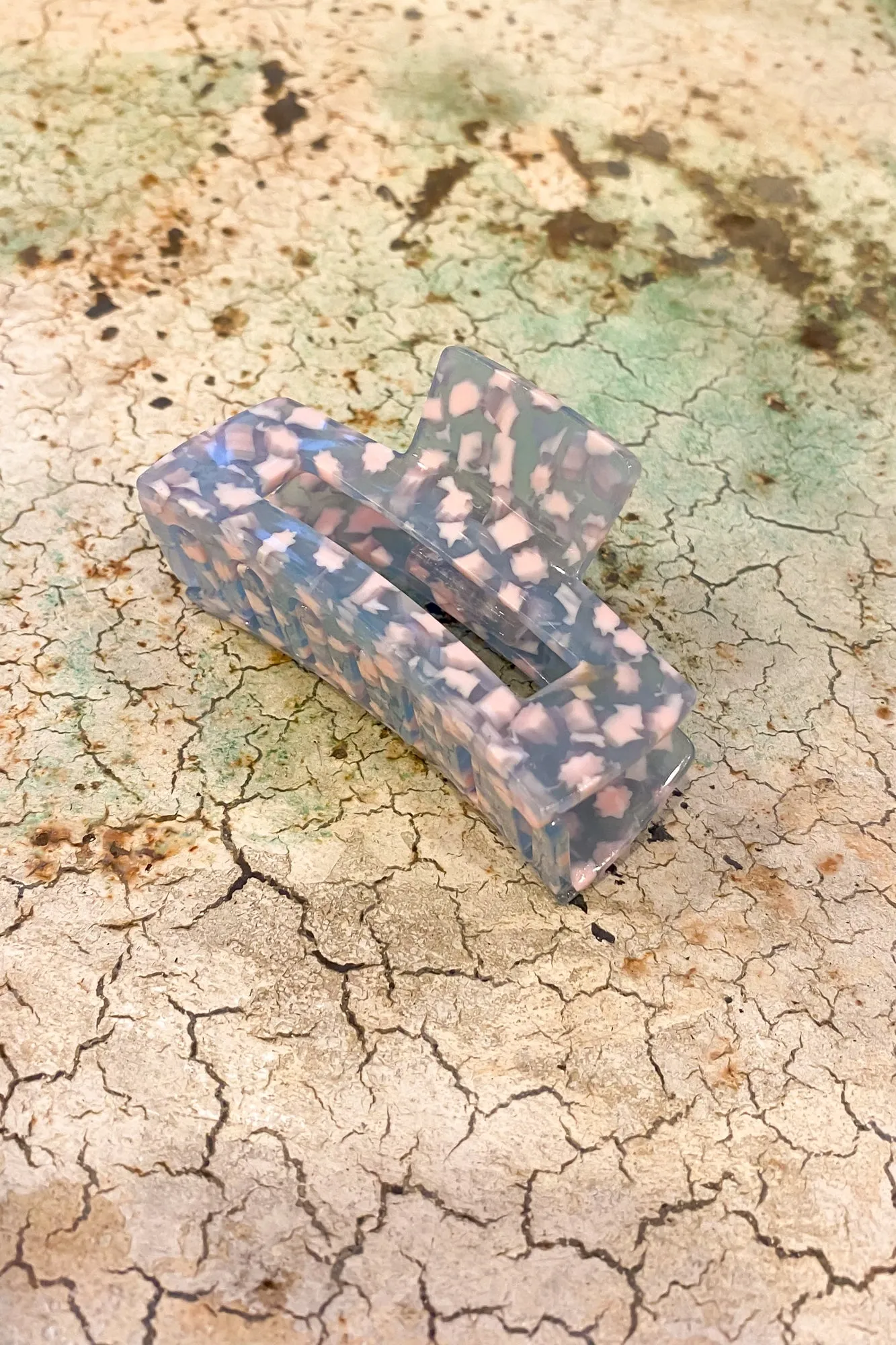 B.M.L Dorothea Resin Grey/Pink Hair Claw
