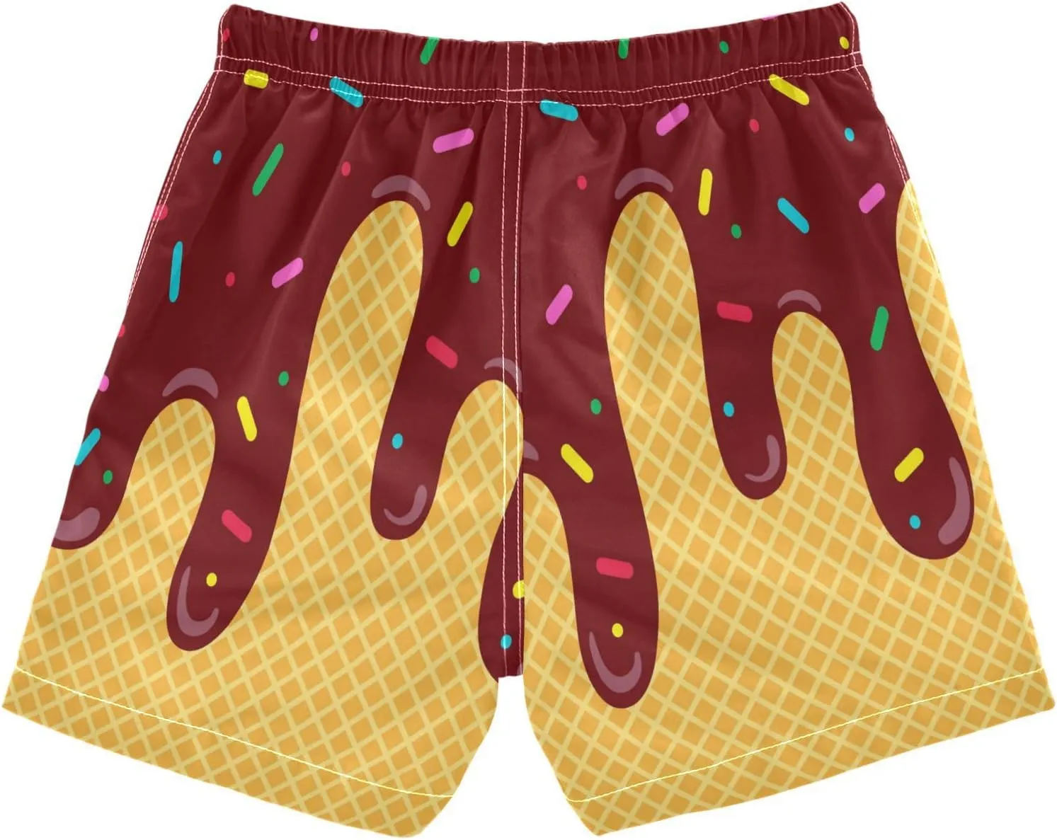 Boccsty Blue Ice Cream Drip Boys Swim Trunks Baby Kids Swimwear Summer Toddler Beach Board Shorts 2T-XL