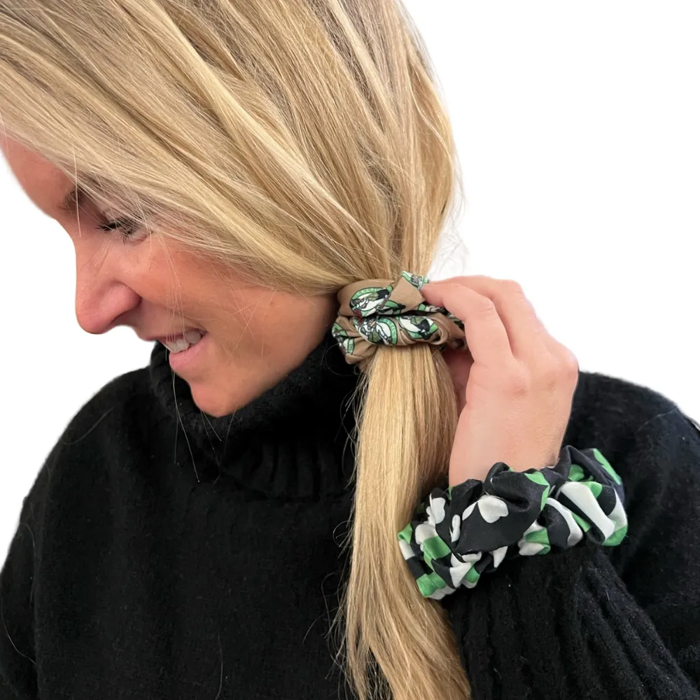 Boston Celtics Zipper Scrunchie Pack of 3