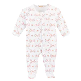 Bows and Roses Zip Footie