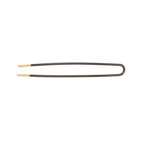 Brown Enamel Gold Plated Hair Pin