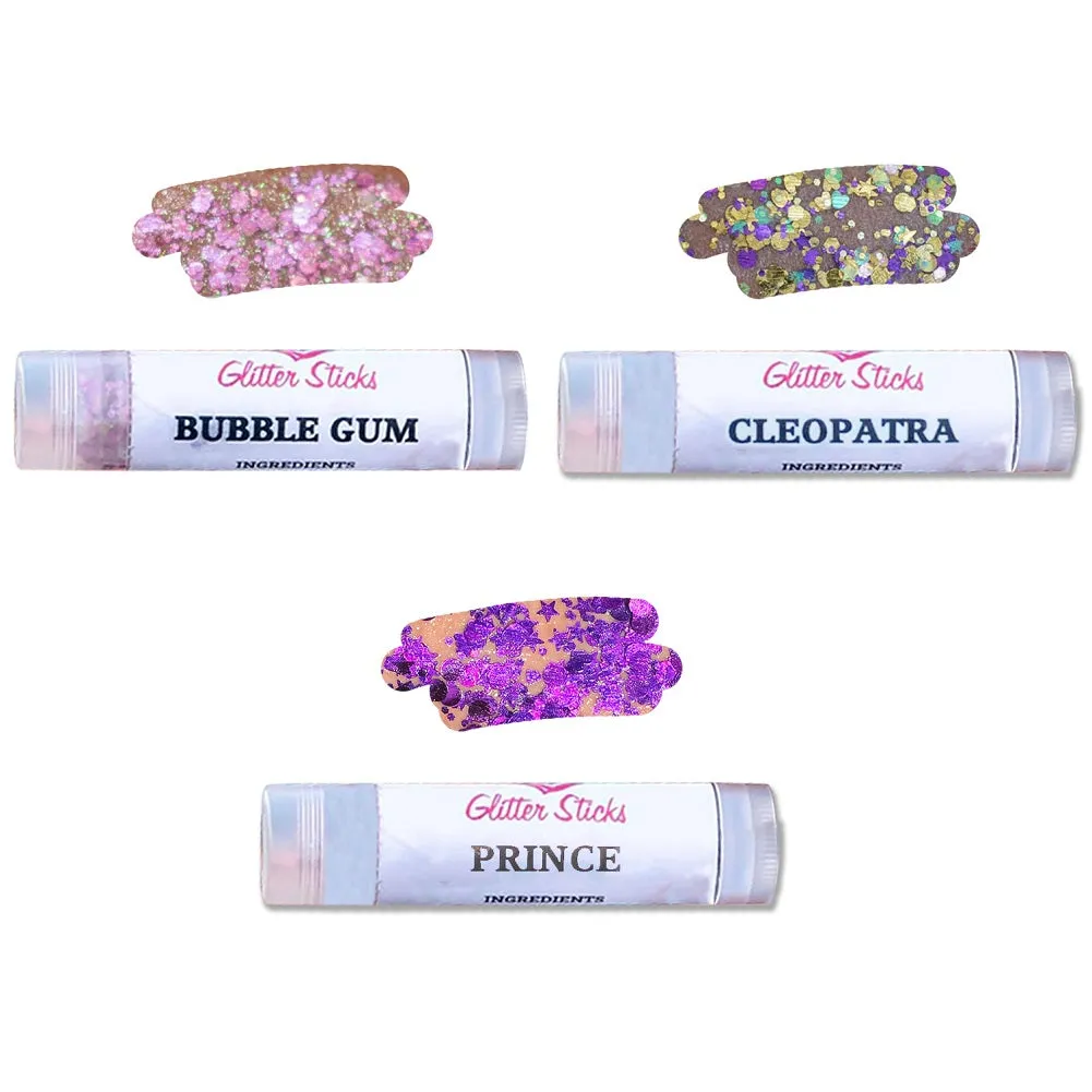 Build Your Own Set Of 3  Creative Faces Glitter Sticks (10% Savings)