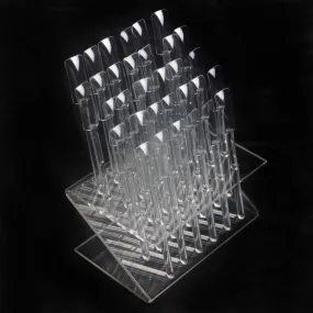 Clear Tips Pop Sticks Nail Art Display Rack 32pcs